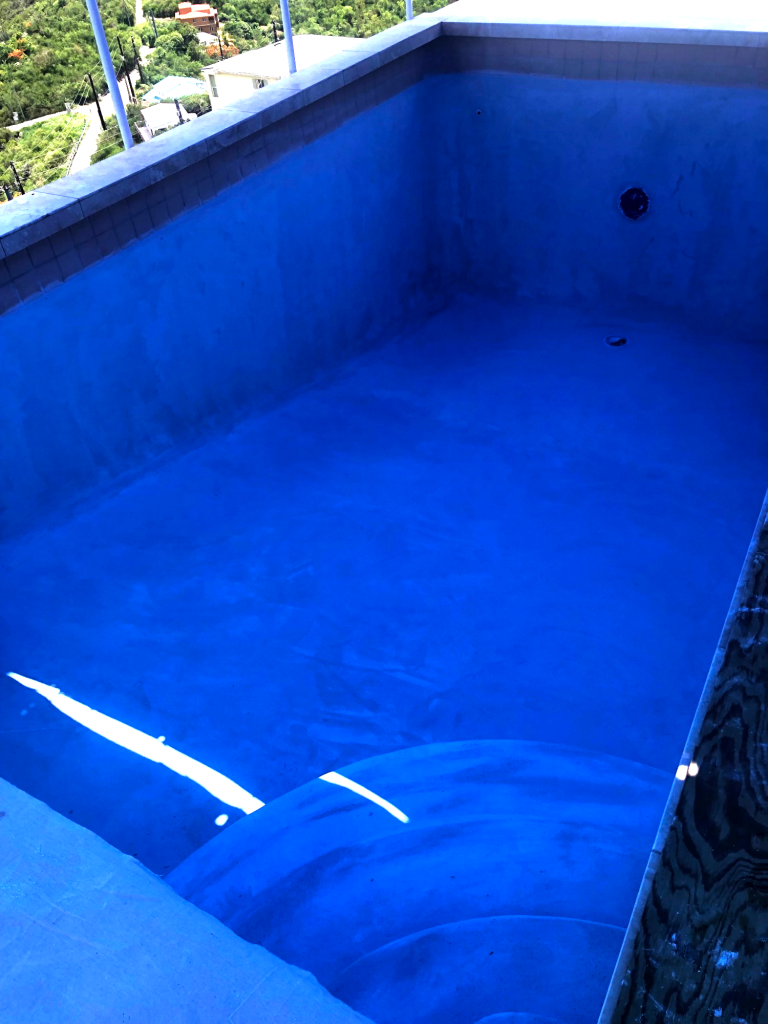 Pool plaster J & M Masonry St. John & St. Thomas, USVI